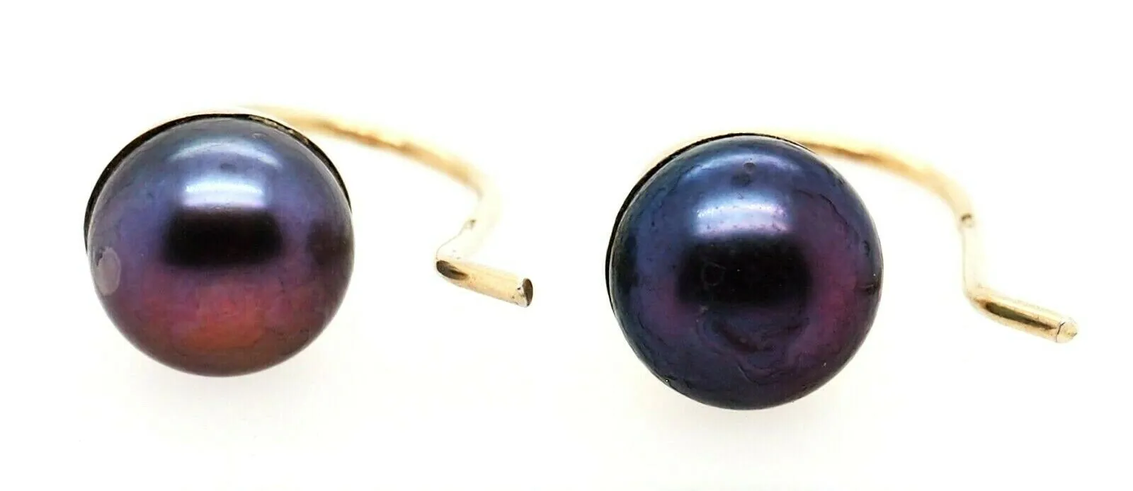 Freshwater Pearl & 925 Sterling Silver Hook Earrings Pierced Ears Fine Jewellery