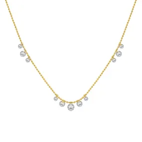 Frosty Glow Zircon Pendant Necklace - Stylish Retro Jewelry Piece