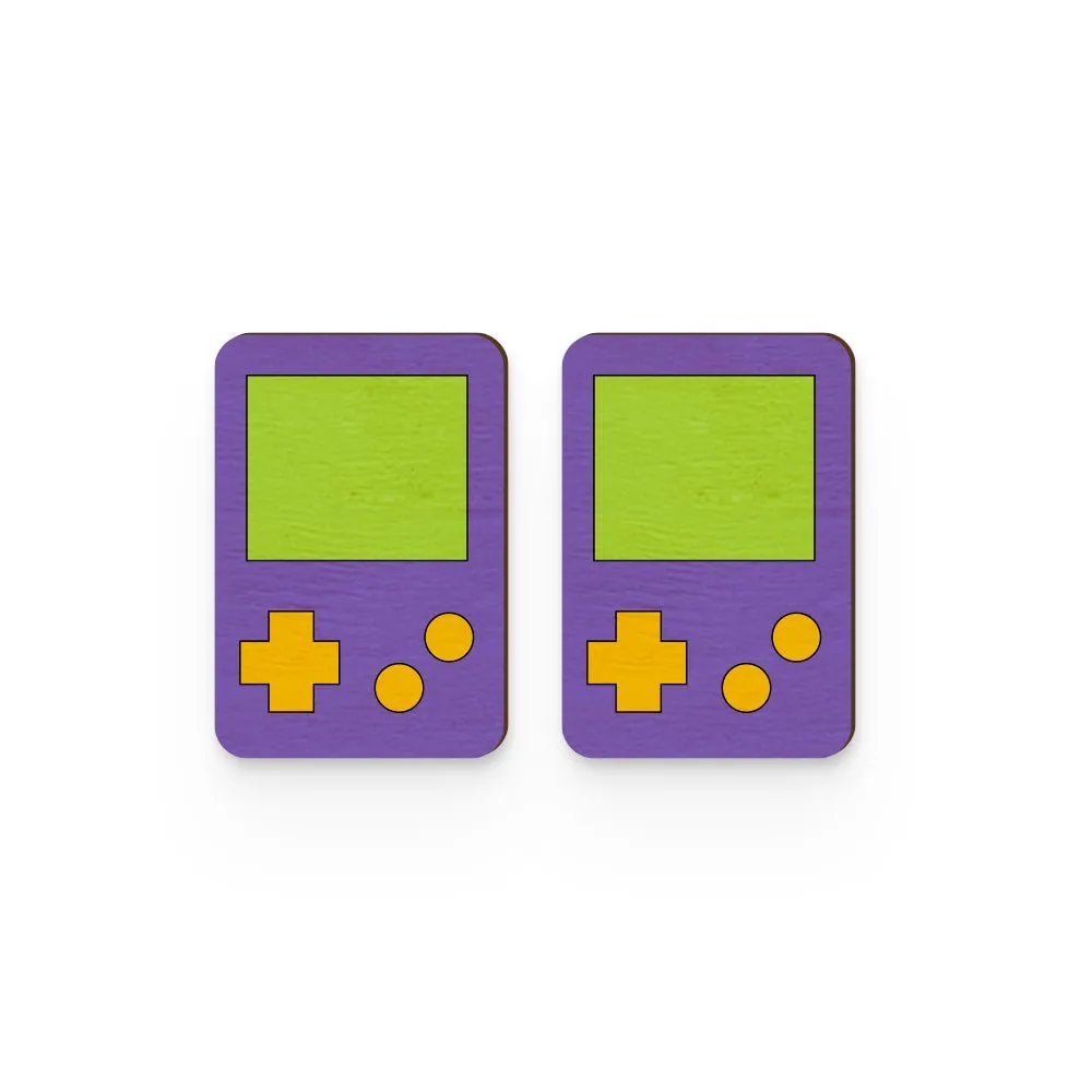 Game Boy Hand Painted Wooden Earring