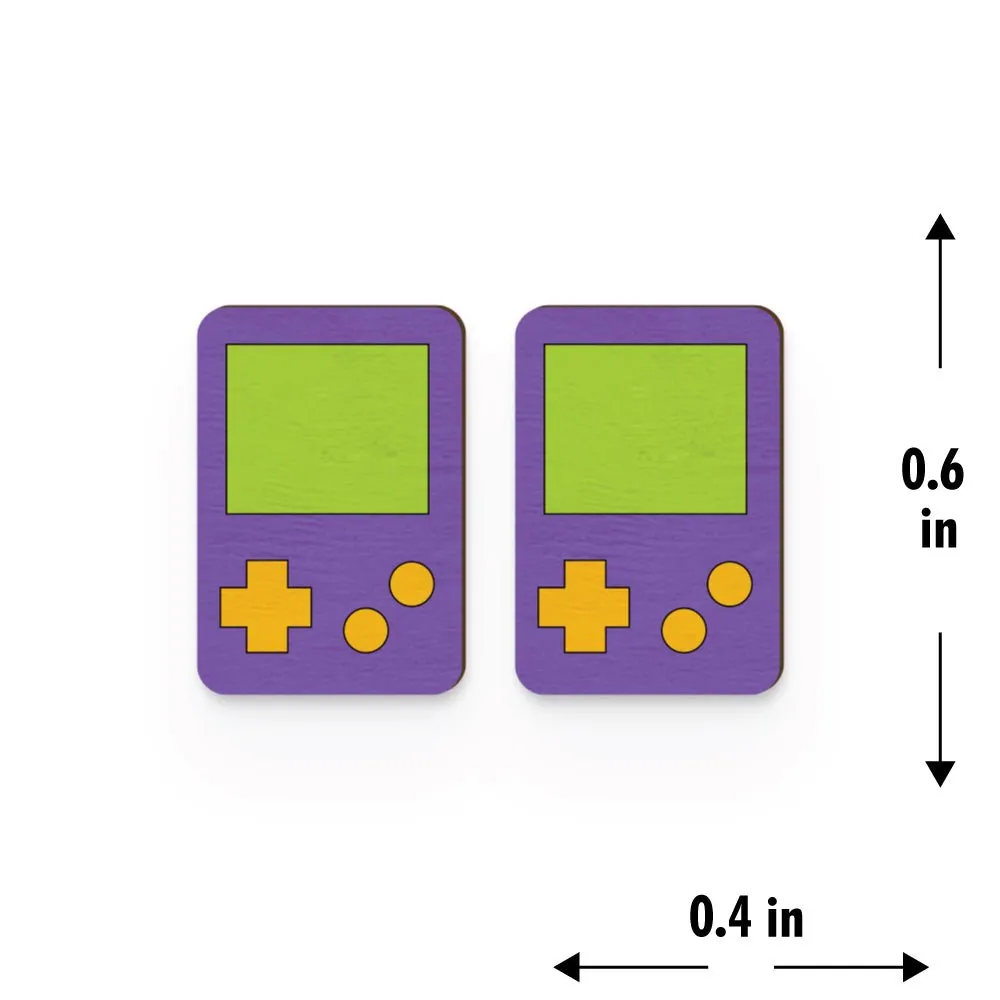 Game Boy Hand Painted Wooden Earring
