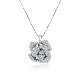 Girl's Rose Pendant Necklace,Flower Women's Jewelry Accessories Wholesale X 2PCS