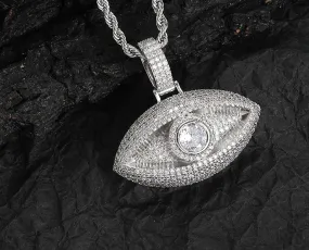 God Eye Iced Out Pendant Necklace - AAA Zircon