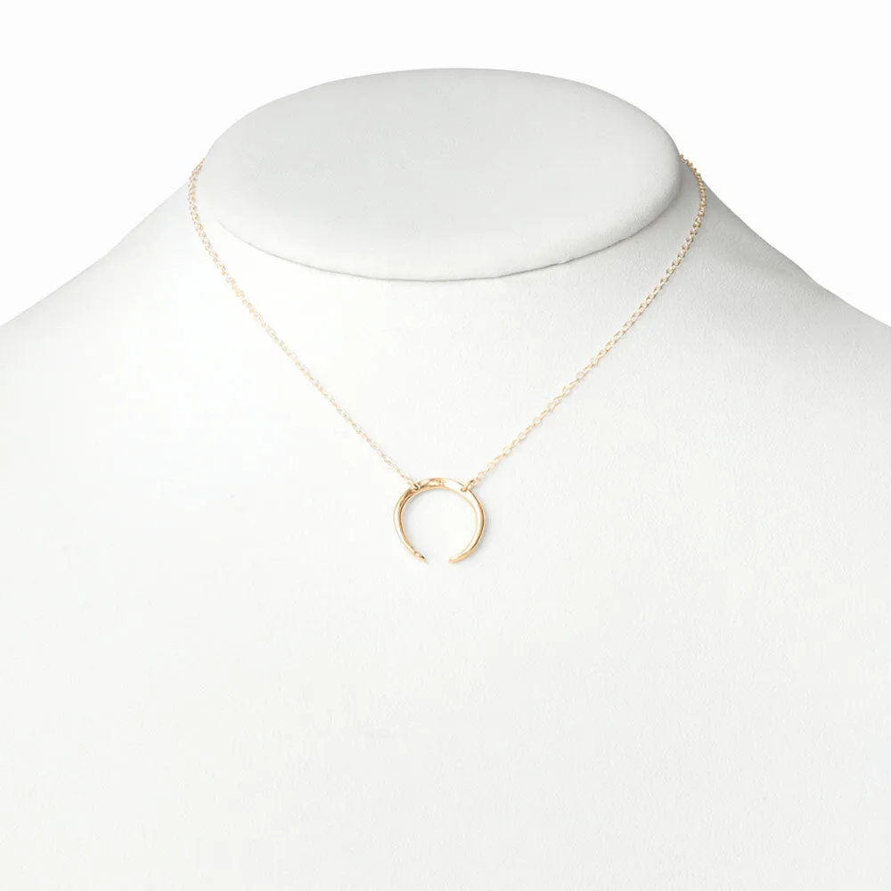 Gold Crescent Moon Necklace