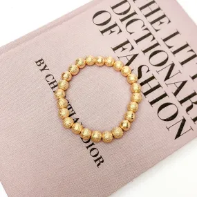 Gold Tone Basic Beaded Bracelet