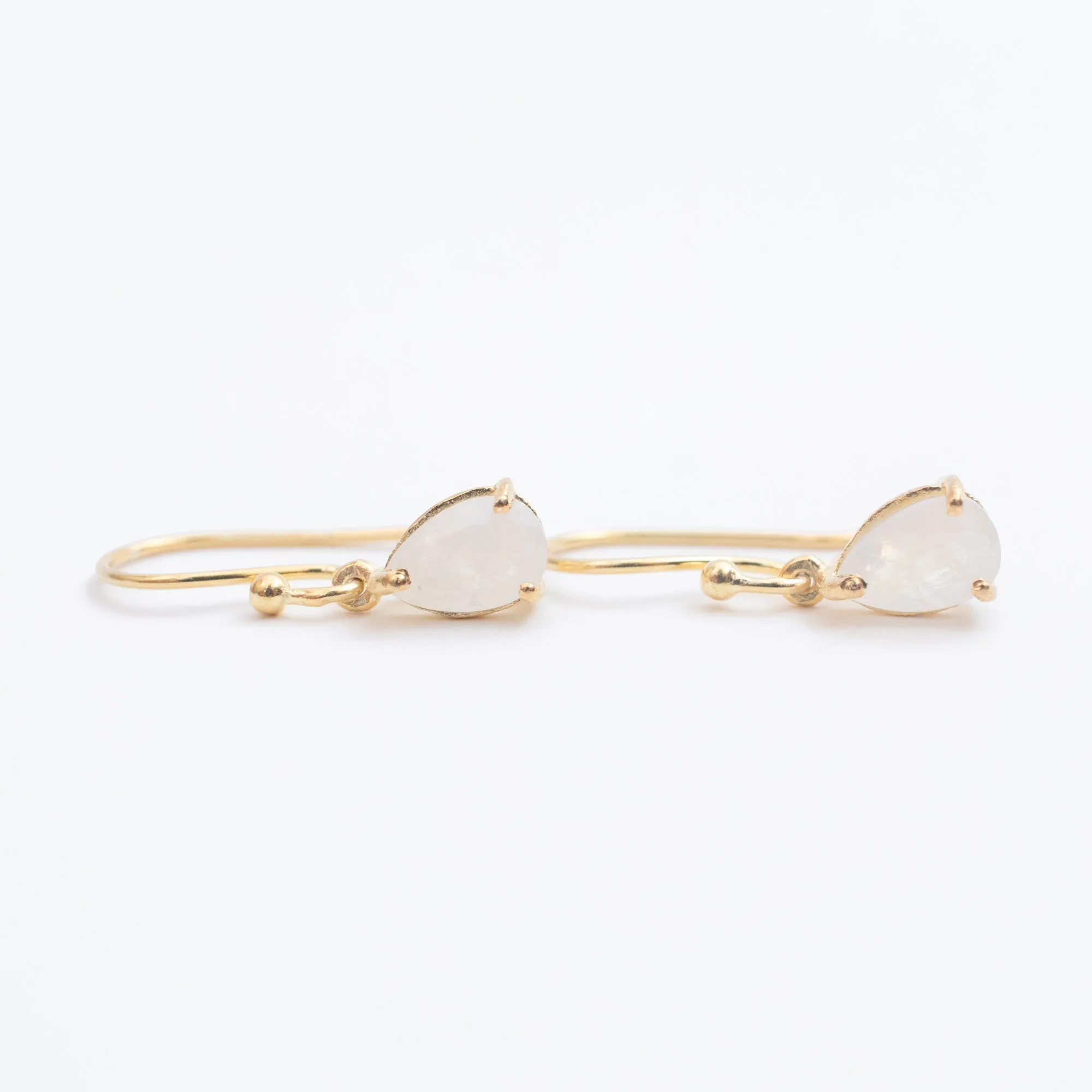 Gold Vermeil Moonstone Teardrop Earrings