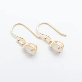 Gold Vermeil Moonstone Teardrop Earrings