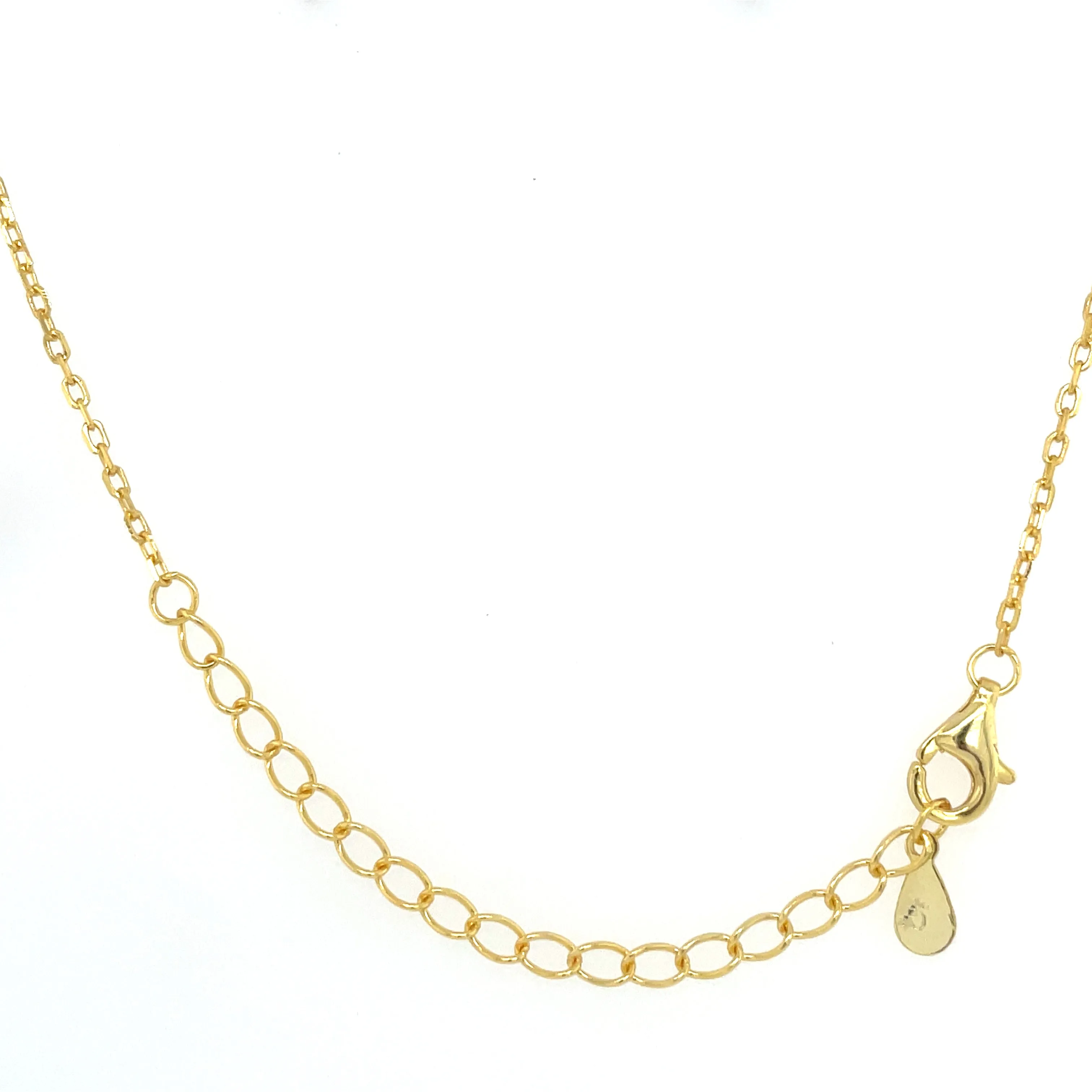 Golden Bezel Set Emerald Cz Pendant
