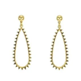 Goldtone Open Teardrop Post Earrings
