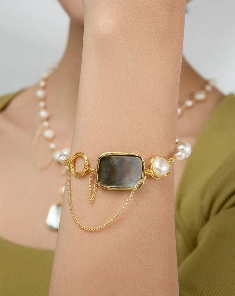Grace Mother Of Pearls Necklace & Bracelet (Purchase Individually)