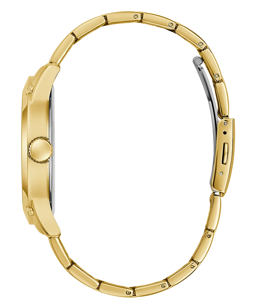 GUESS Mens Gold Tone Analog Watch