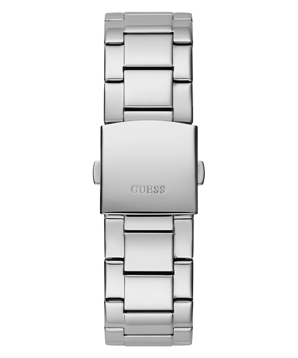 GUESS Mens Silver Tone Analog Watch