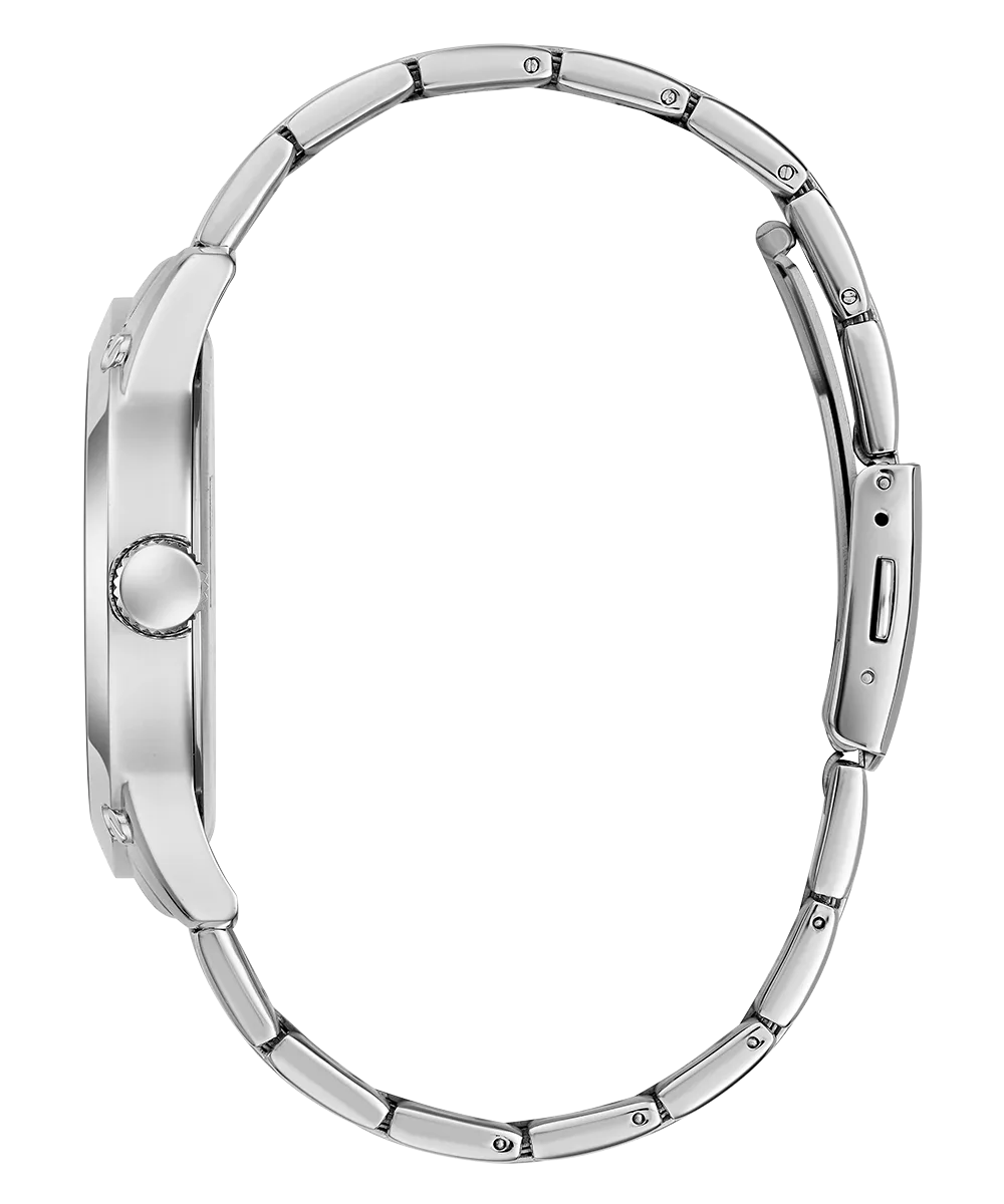 GUESS Mens Silver Tone Analog Watch