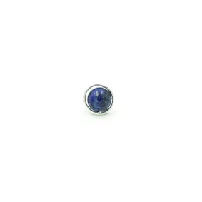 Handmade Sterling Silver Lapis Lazuli Nests | Single Stud Earrings | December Birthstone | Eco-Friendly Jewelry | Hypoallergenic & Nickel-Free | Natural Stone | Wedding Anniversary