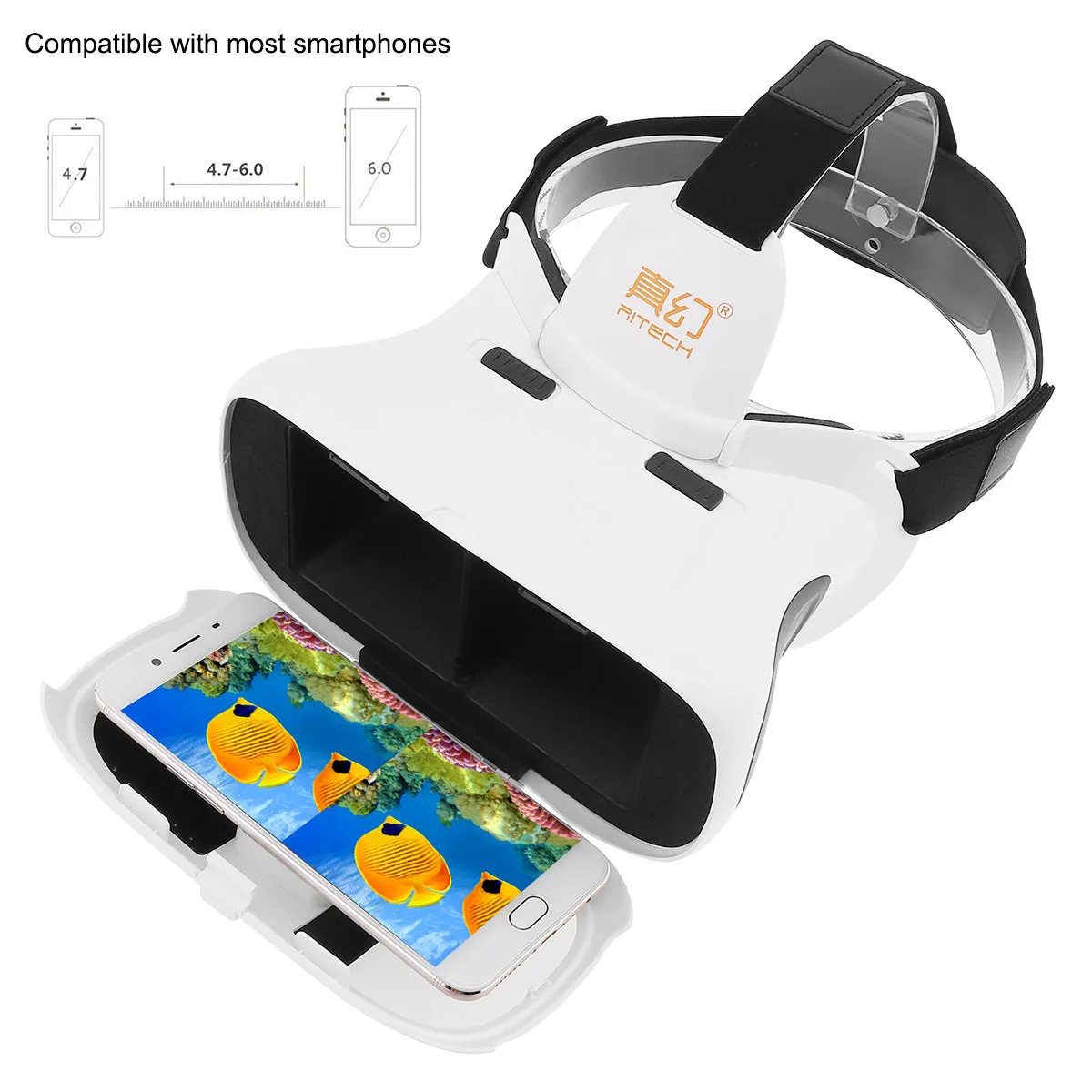 Head-mounted 3D Virtual Reality Glasses With AR Function and Buffer Sponge