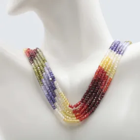 High Quality cz Layered for Women Layered cz Necklace CZ Necklace Beaded Multicolor CZ Necklace Indian necklace SKU 6142738