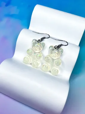 HOLO BEAR EARRINGS - GLITTER HOLOGRAPHIC