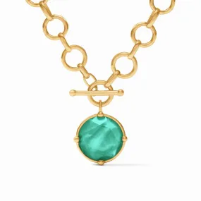 Honeybee Demi Necklace - Iridescent Emerald Green