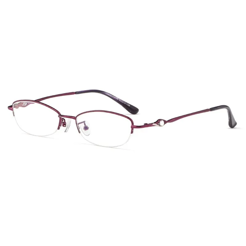 Hotochki Women's Semi Rim Alloy Frame Reading Glasses 3039