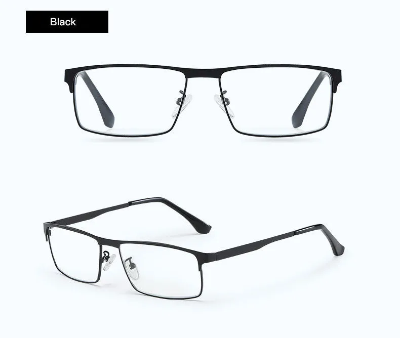 Hotony Unisex Full Rim Square Alloy Frame Anti Blue Light Reading Glasses 9013