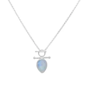 Indra Sterling Silver Rainbow Moonstone Necklace