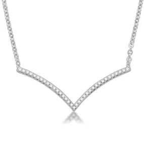Jewelili Sterling Silver With Green Emerald and 1/5 CTTW Natural White Diamonds Pendant Necklace