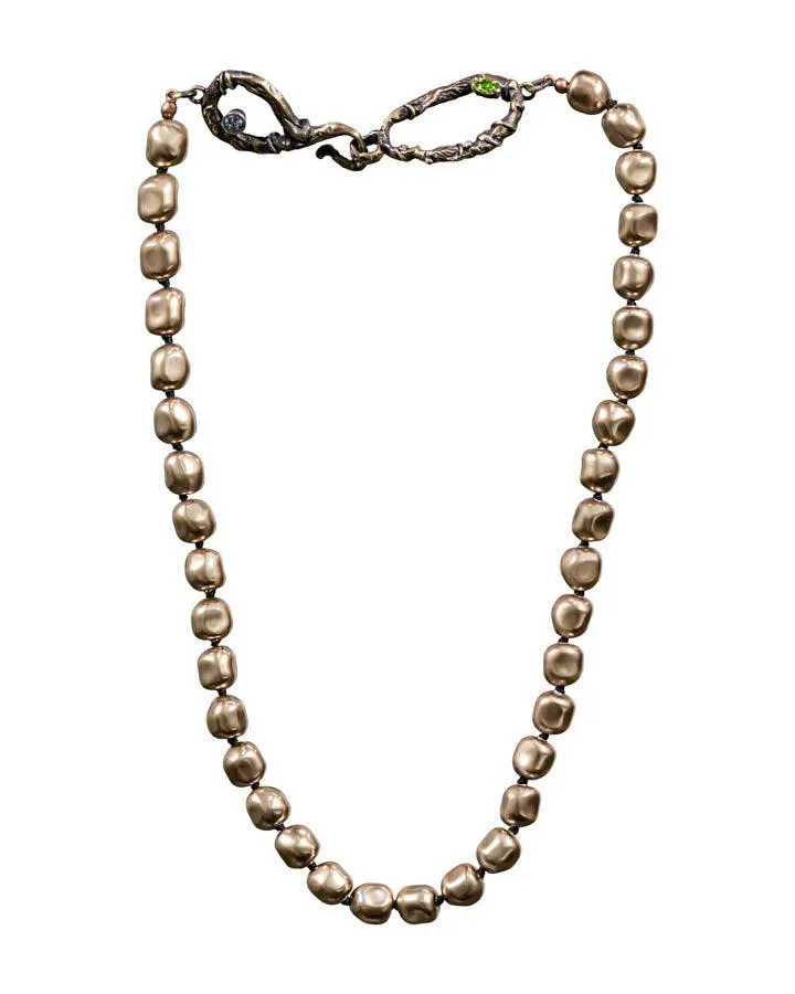Karyn Chopik Grey Pearl Gem Necklace