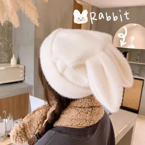 Kawaii Rabbit Ear Hat Plush Beret  AD21081
