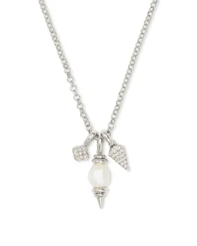 Kendra Scott Demi Charm Necklace - Rhodium White Baroque