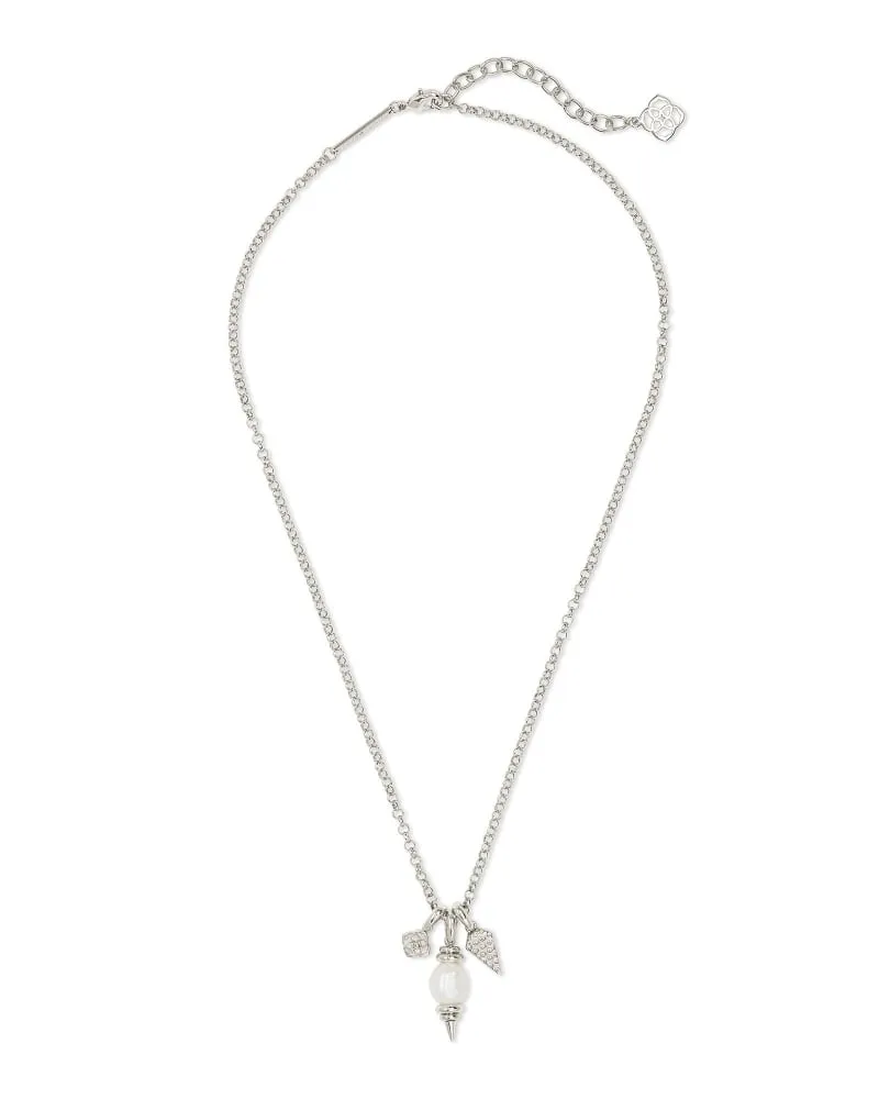 Kendra Scott Demi Charm Necklace - Rhodium White Baroque