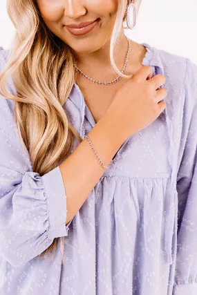 Kendra Scott Jenna Silver Delicate Chain Bracelet in Purple Amethyst