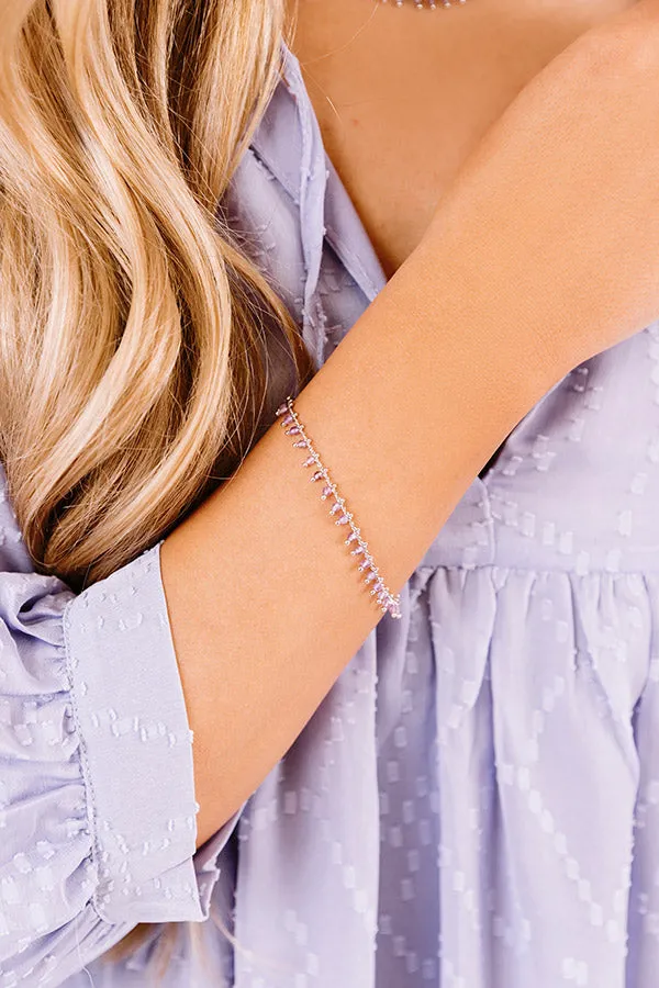 Kendra Scott Jenna Silver Delicate Chain Bracelet in Purple Amethyst