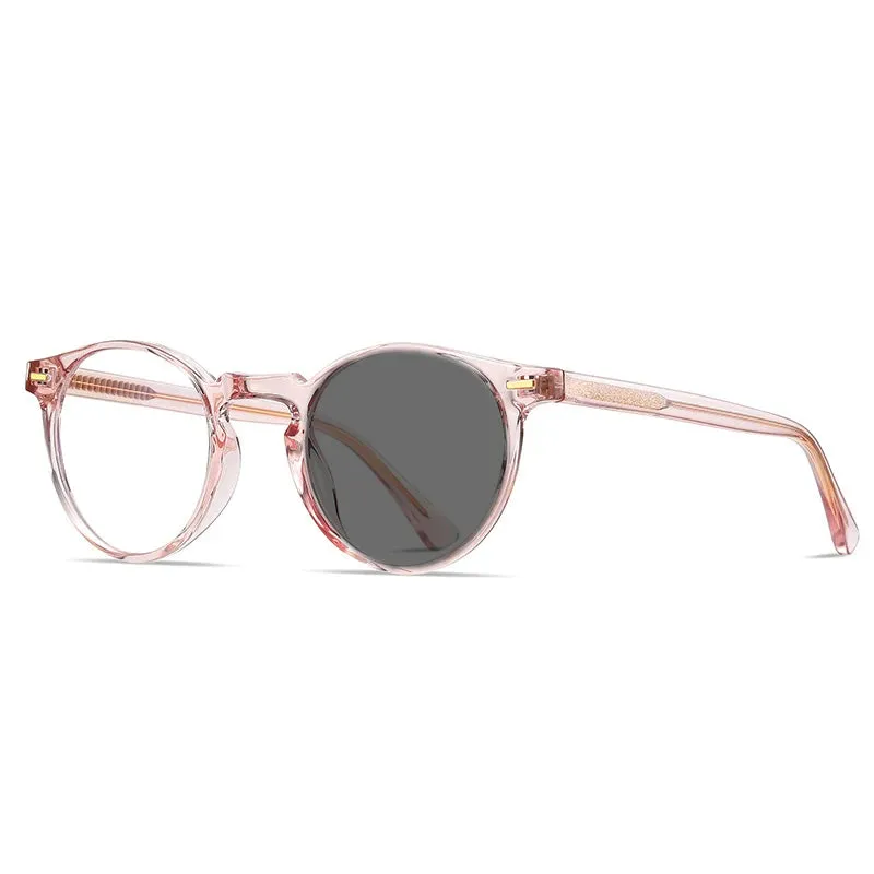Kocolior Unisex Full Rim Round Tr 90 Acetate Hyperopic Reading Glasses 2083