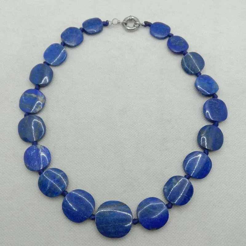Lapis Lazuli Beaded Tribal Stone Choker Necklace