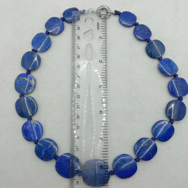 Lapis Lazuli Beaded Tribal Stone Choker Necklace