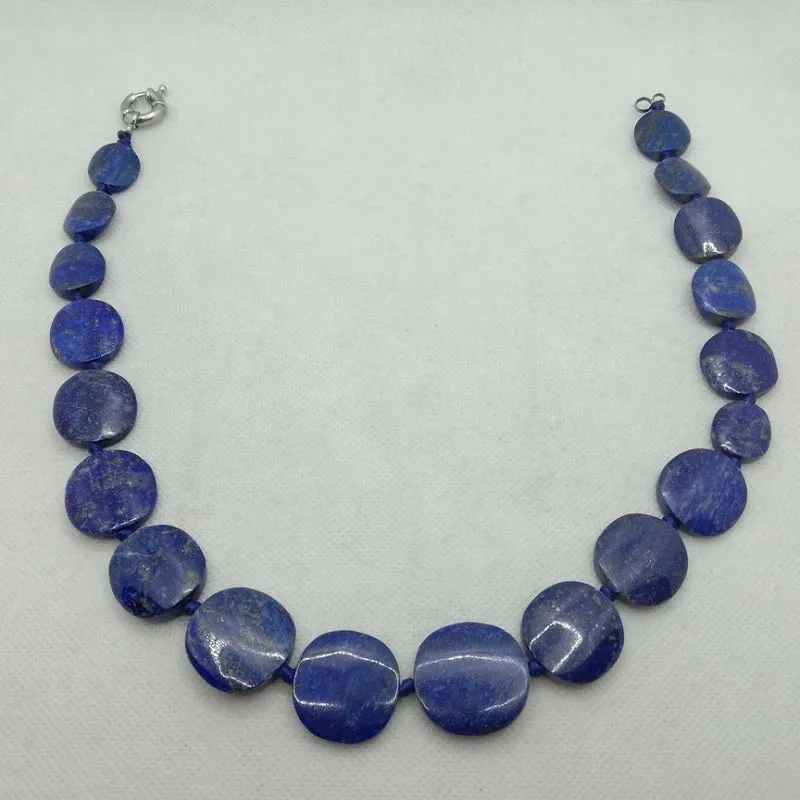 Lapis Lazuli Beaded Tribal Stone Choker Necklace