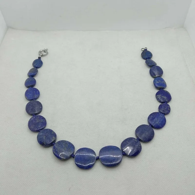 Lapis Lazuli Beaded Tribal Stone Choker Necklace