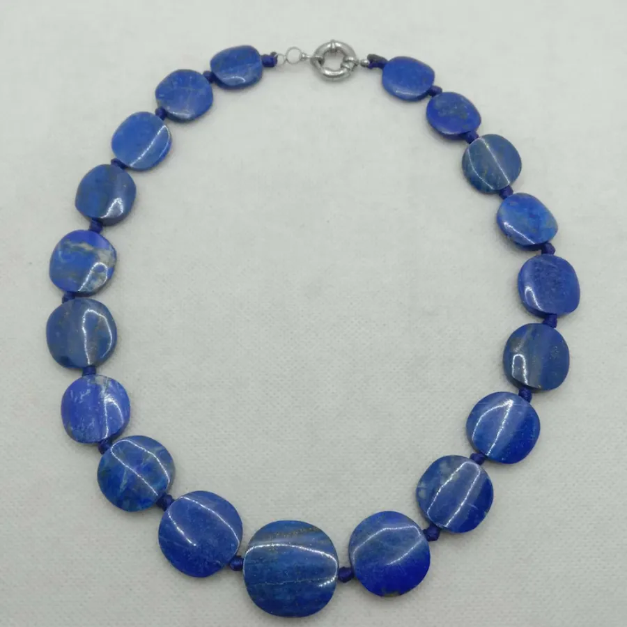 Lapis Lazuli Beaded Tribal Stone Choker Necklace