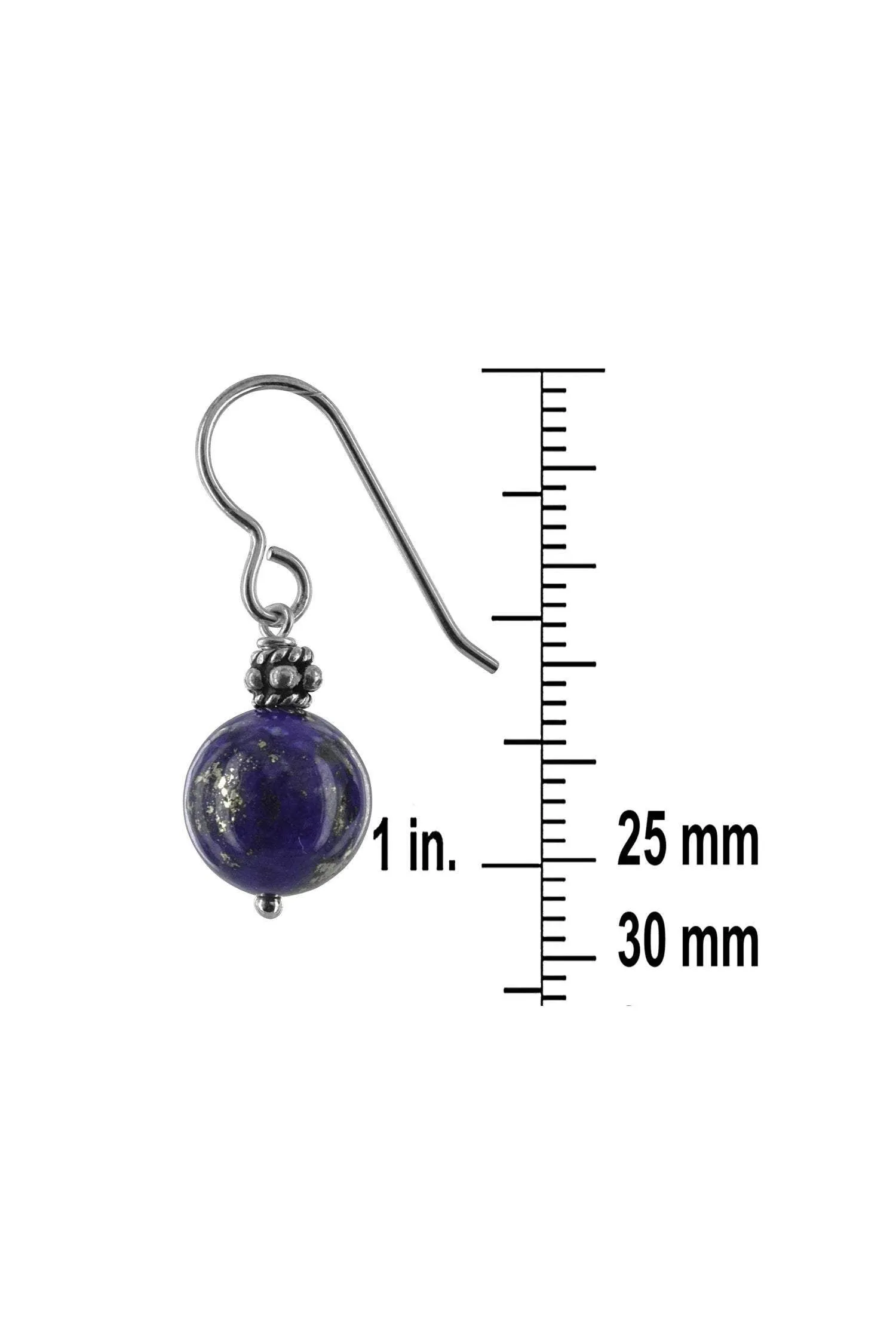 Lapis Lazuli Dark Navy Blue Earrings