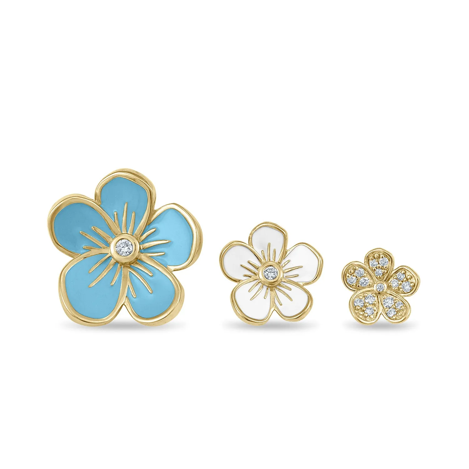 Large Florette Single Flower Cocktail Ring in White