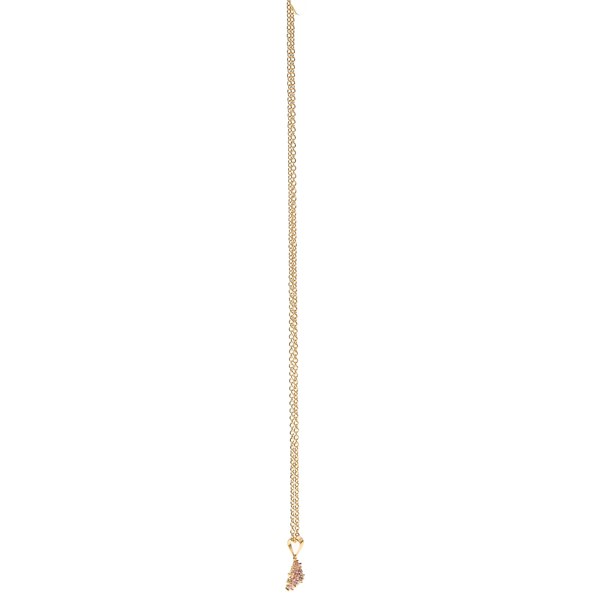 Love Floral Burst Rose Zircon - 16.5"-18.5" Inspirational 18K Gold Plated Gift Set