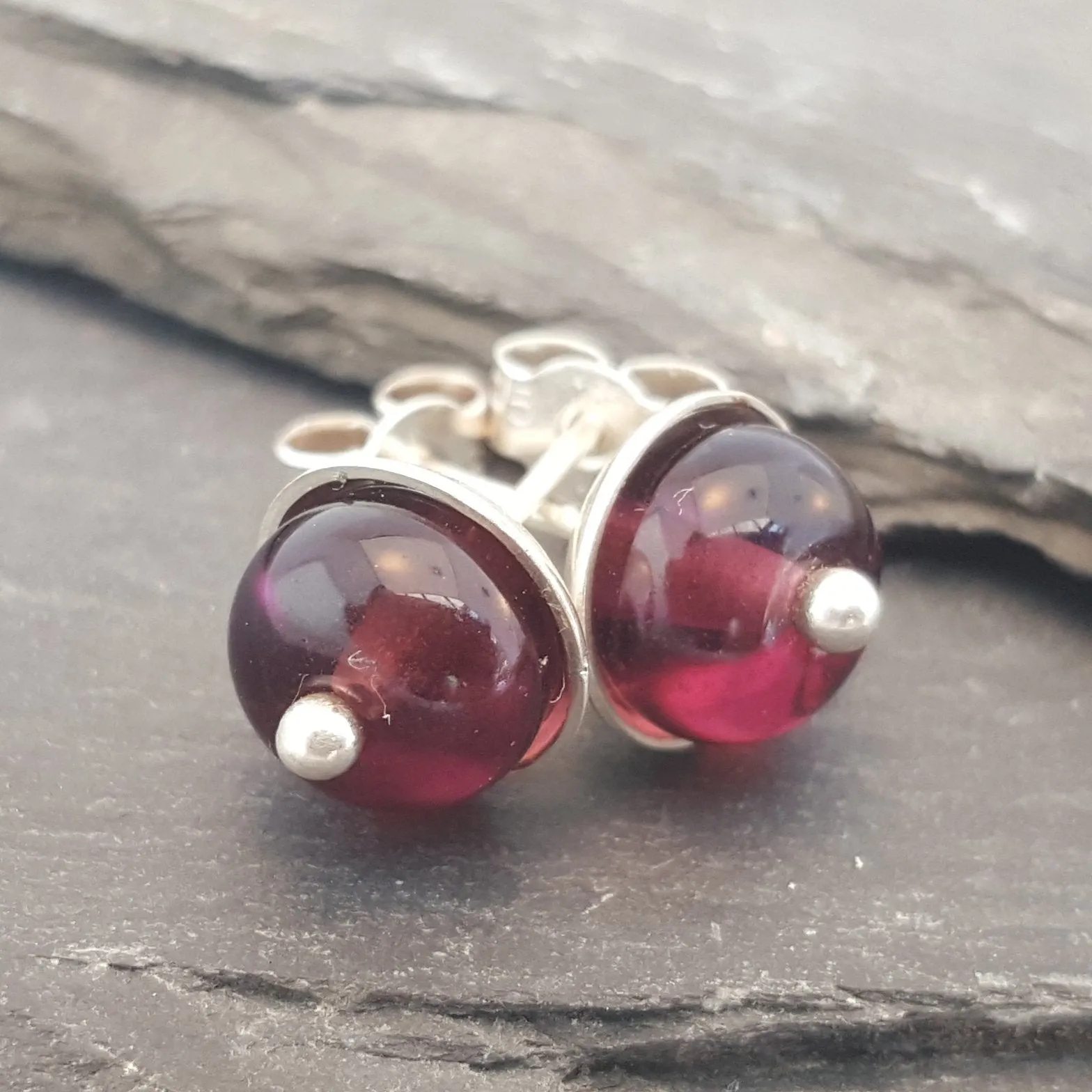 Lucy Stud Earrings - Birthstones in Glass Collection