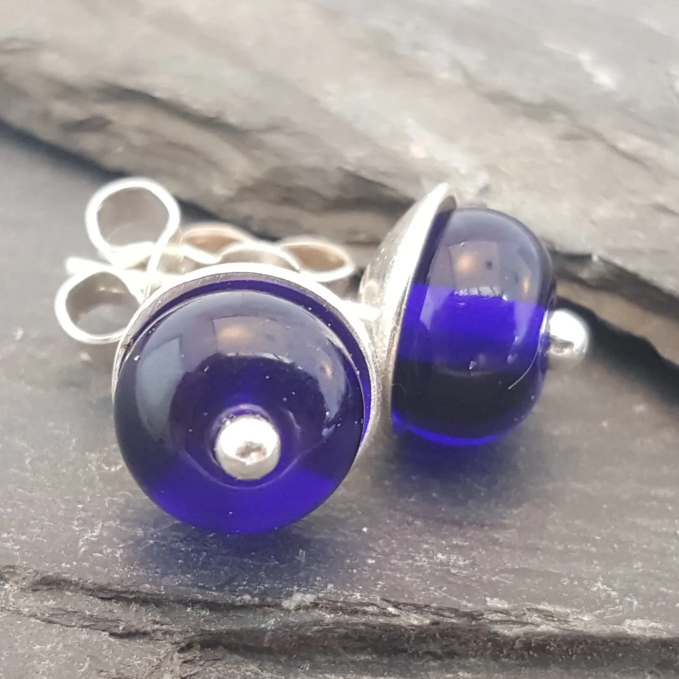 Lucy Stud Earrings - Birthstones in Glass Collection