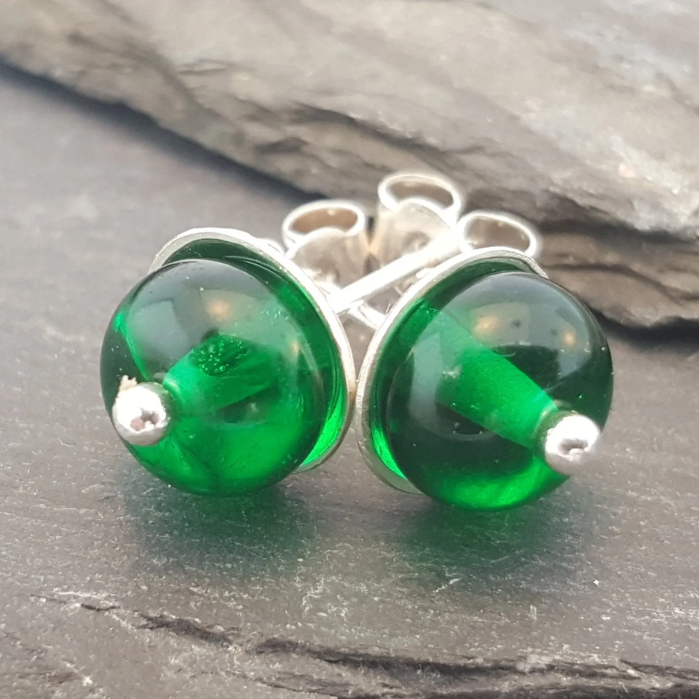 Lucy Stud Earrings - Birthstones in Glass Collection