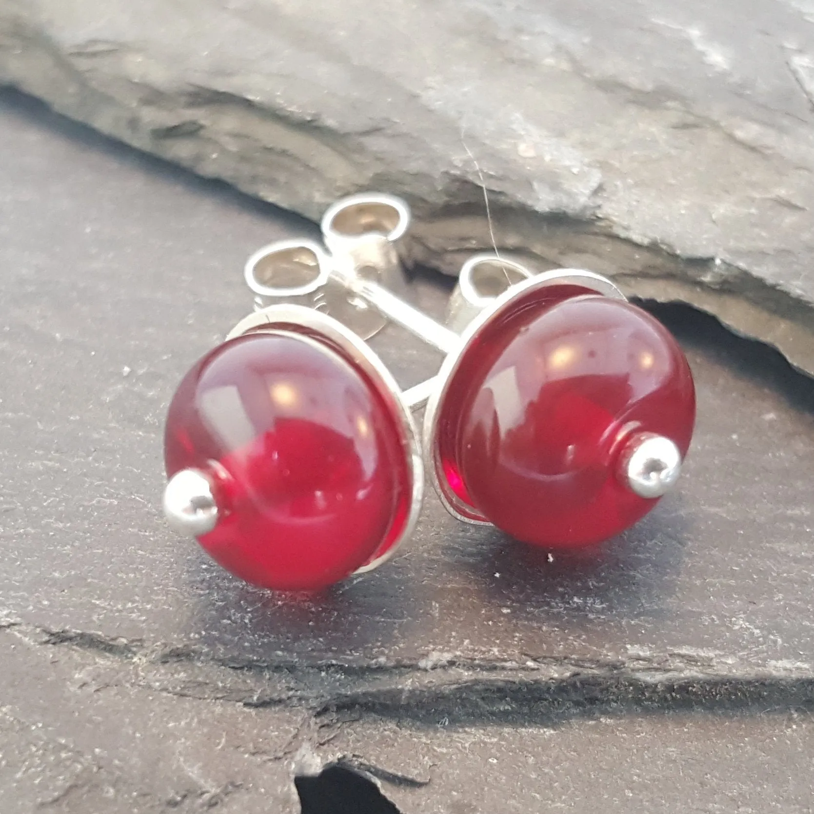 Lucy Stud Earrings - Birthstones in Glass Collection
