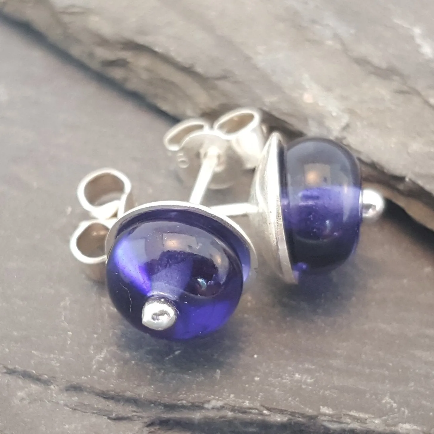 Lucy Stud Earrings - Birthstones in Glass Collection