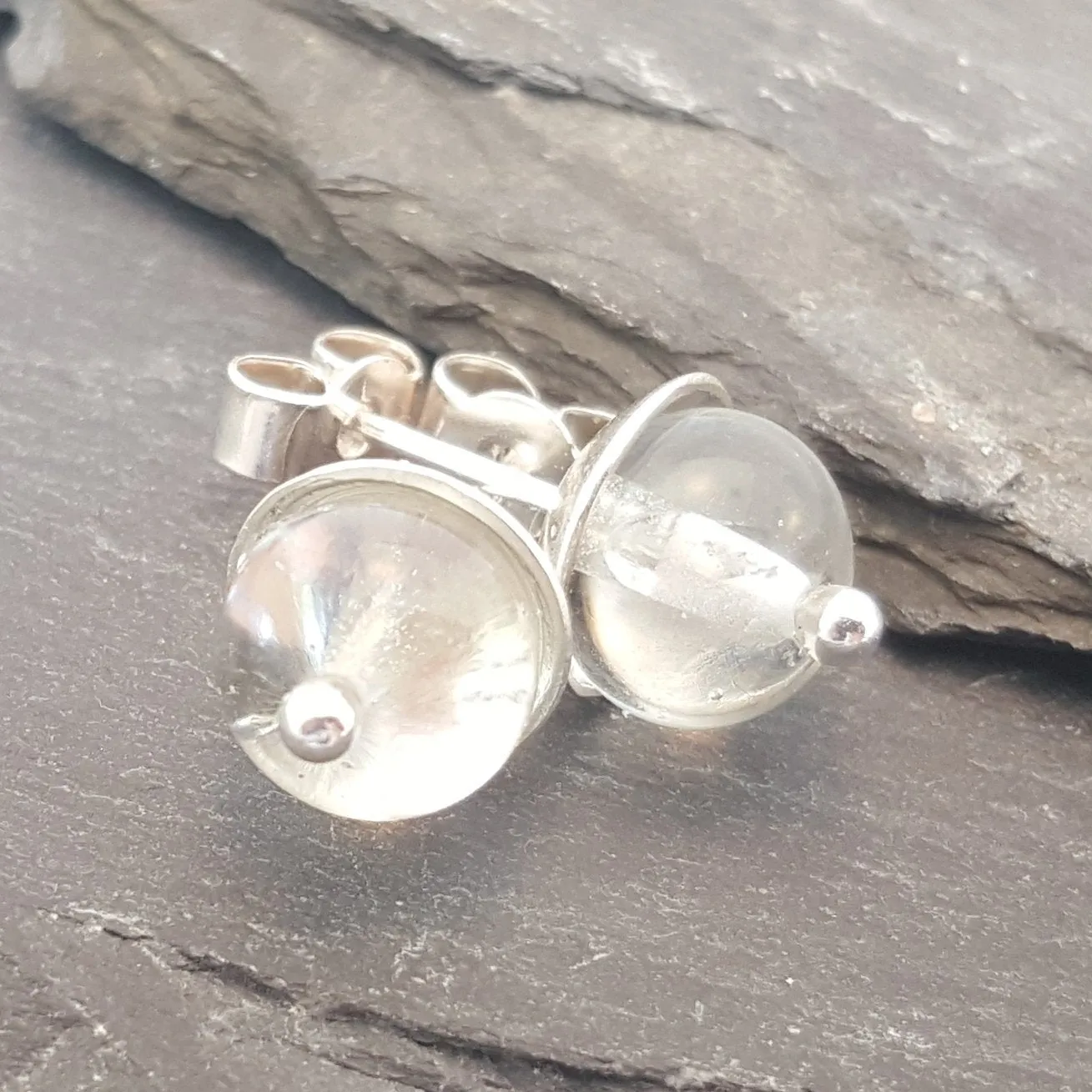 Lucy Stud Earrings - Birthstones in Glass Collection
