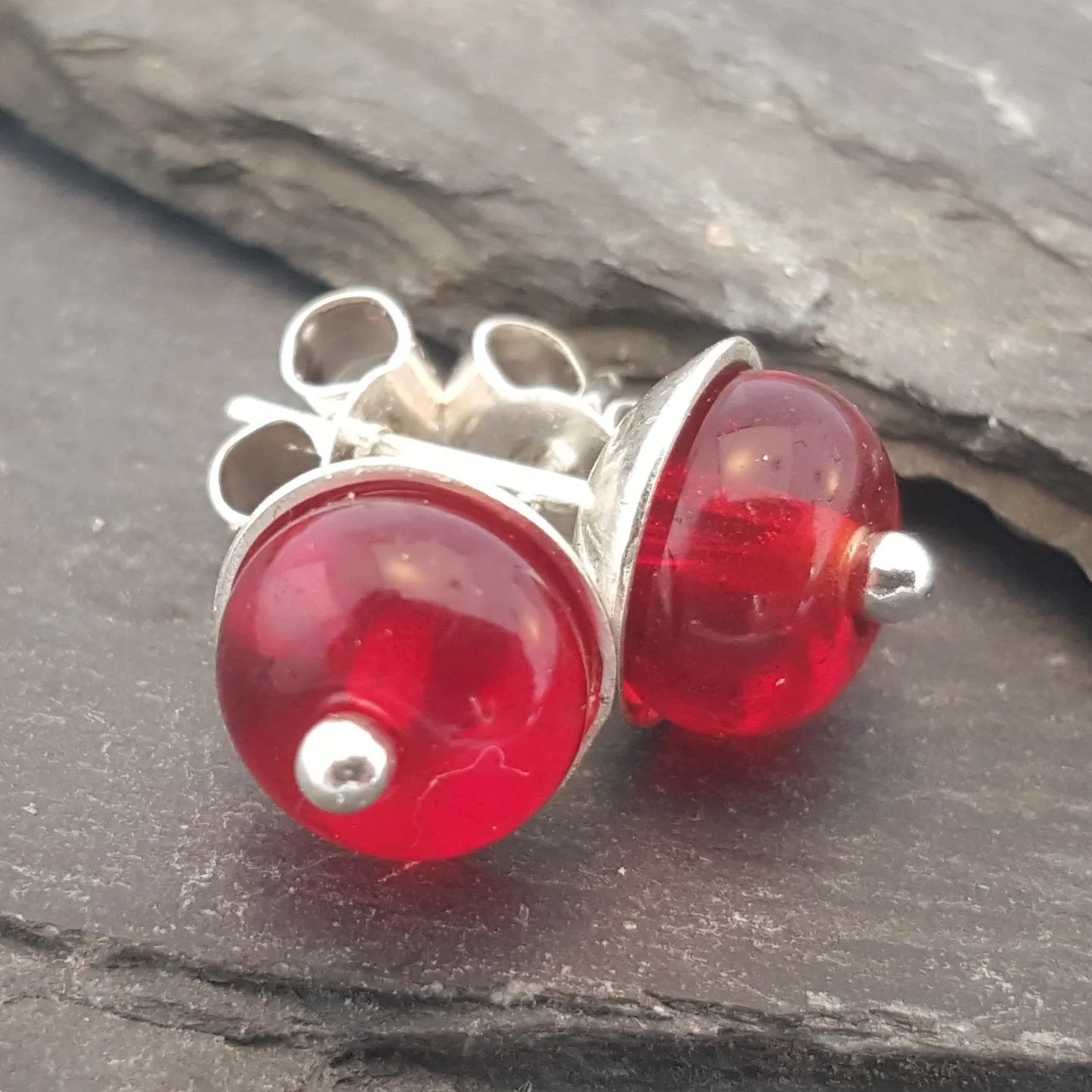 Lucy Stud Earrings - Birthstones in Glass Collection