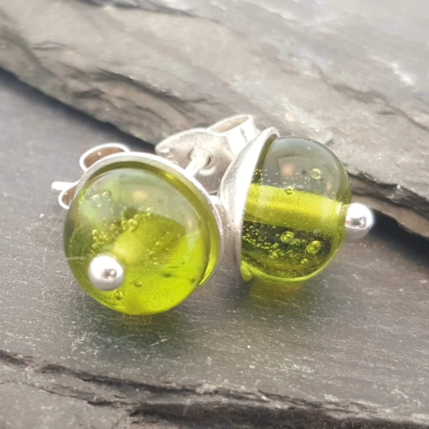 Lucy Stud Earrings - Birthstones in Glass Collection