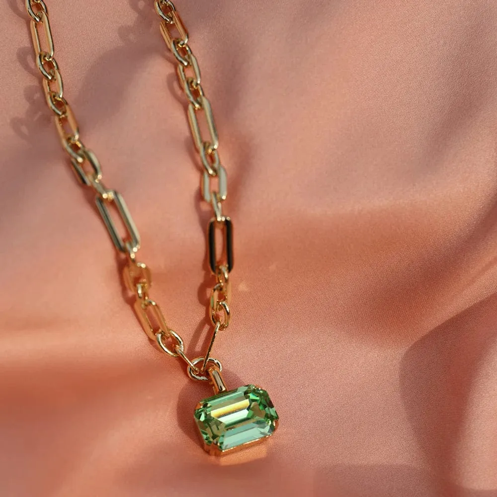Lydia chain necklace - peridot