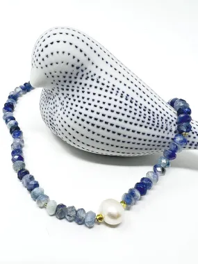 Maja Fresh water Pearl & Kyanite Necklace